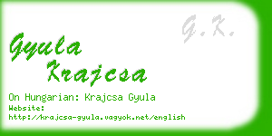 gyula krajcsa business card